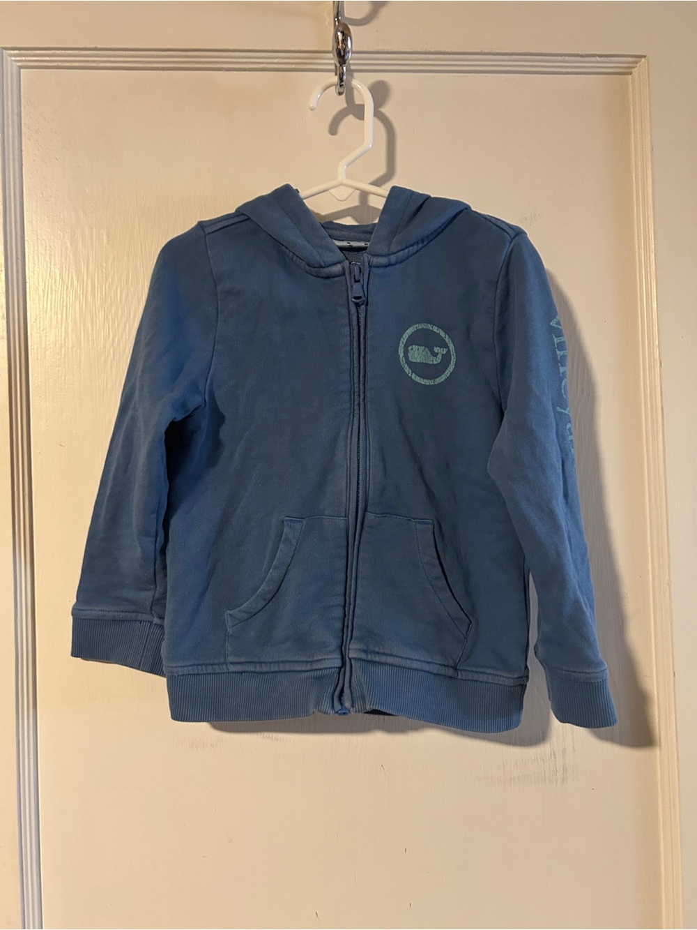 Vineyard Vines Kids Washed Blue Zip Up Hoodie